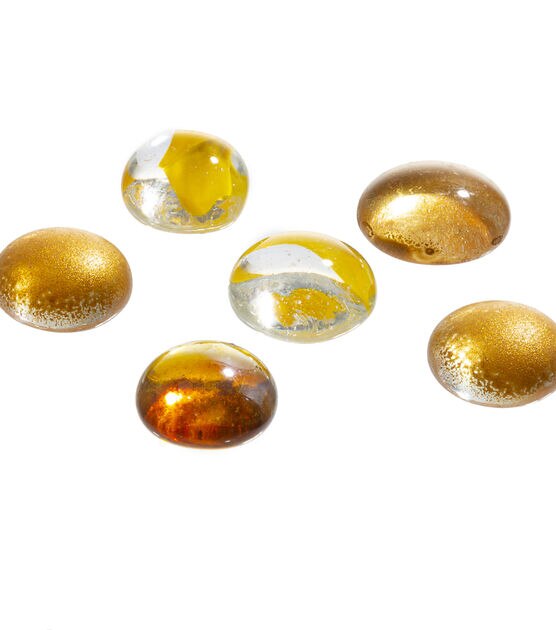 42oz Golden Glaze Glass Gem Bowl Fillers by Bloom Room, , hi-res, image 4