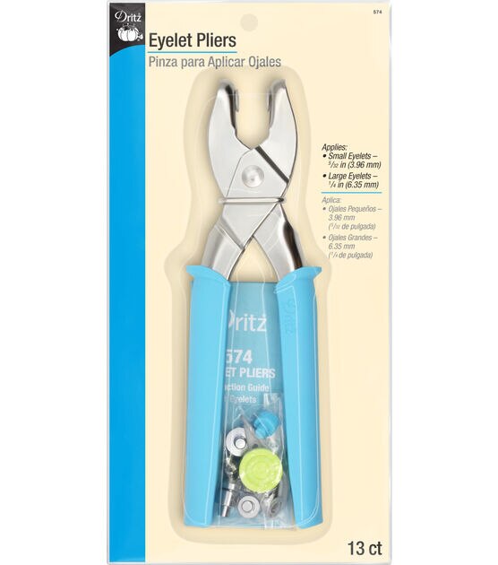 Dritz Eyelet Pliers for 5/32" & 1/4" Eyelets, Turquoise