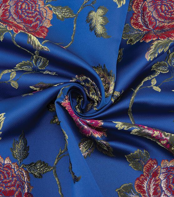 Yaya Han Cosplay 4 Seasons French Brocade Blue Red Fabric, , hi-res, image 5