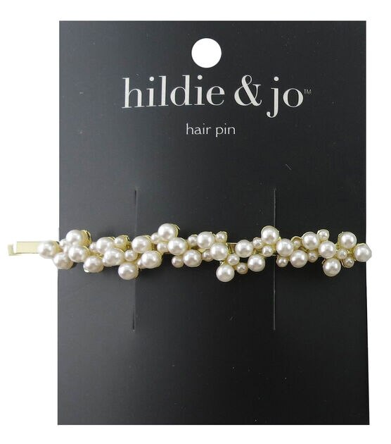 Gold Pearl Cluster Hairpin by hildie & jo