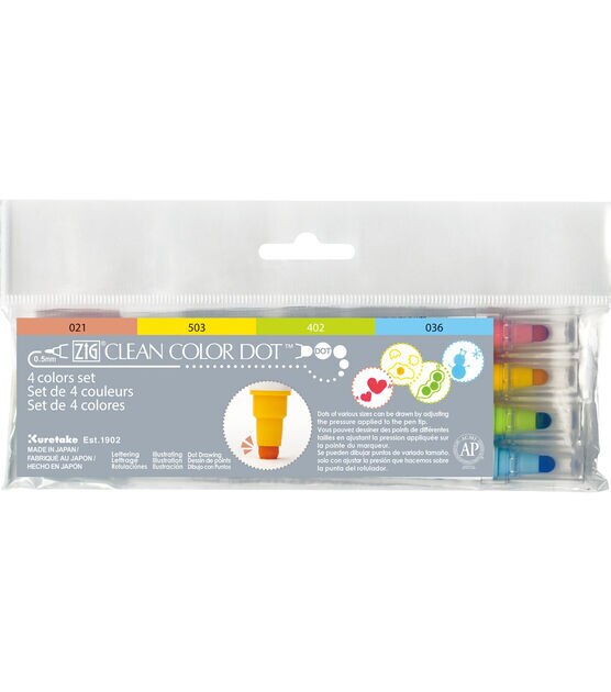 Kuretake Zig Clean Color Dot Dual Tip Markers 6/Pkg
