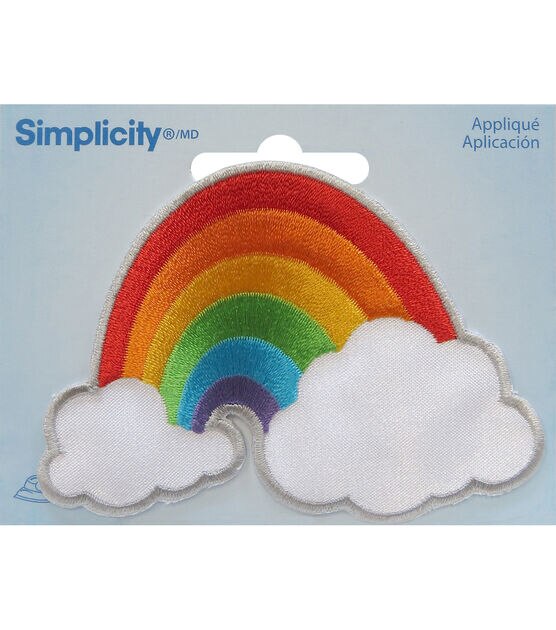 Simplicity Embroidered Rainbow Iron On Patch