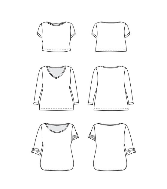 Cashmerette Size 12 to 32 Women's Concord T Shirt Sewing Pattern, , hi-res, image 9