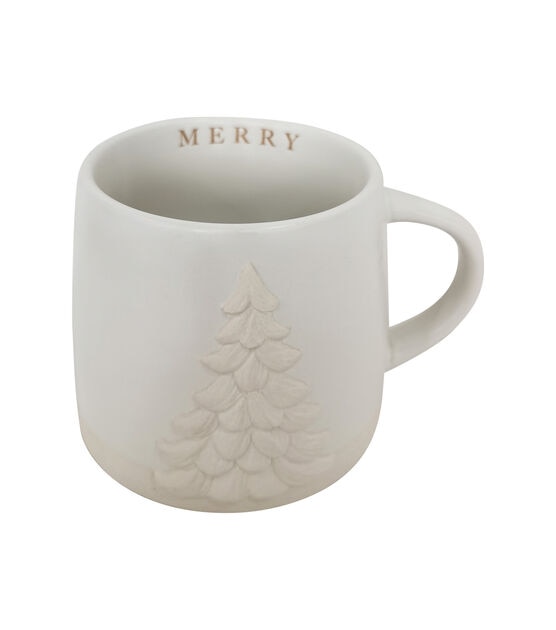 5.5" Christmas White Ceramic Tree Mug 16oz by Place & Time