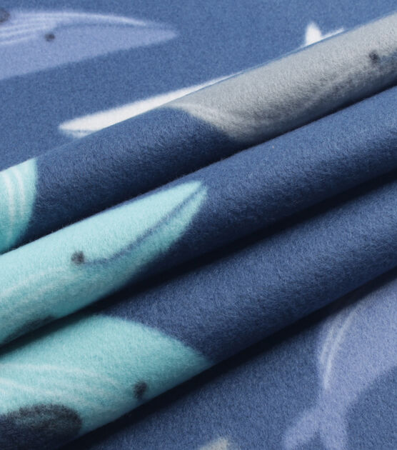 Whales Blizzard Prints Fleece Fabric, , hi-res, image 3
