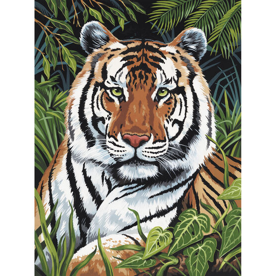 Royal Brush Junior Small Paint By Number Kit Tiger In Hiding