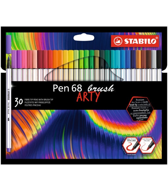 STABILO ARTY Pen 68 Brush 30-Color Set