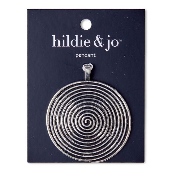 52mm Silver Spiral Focal Pendant by hildie & jo