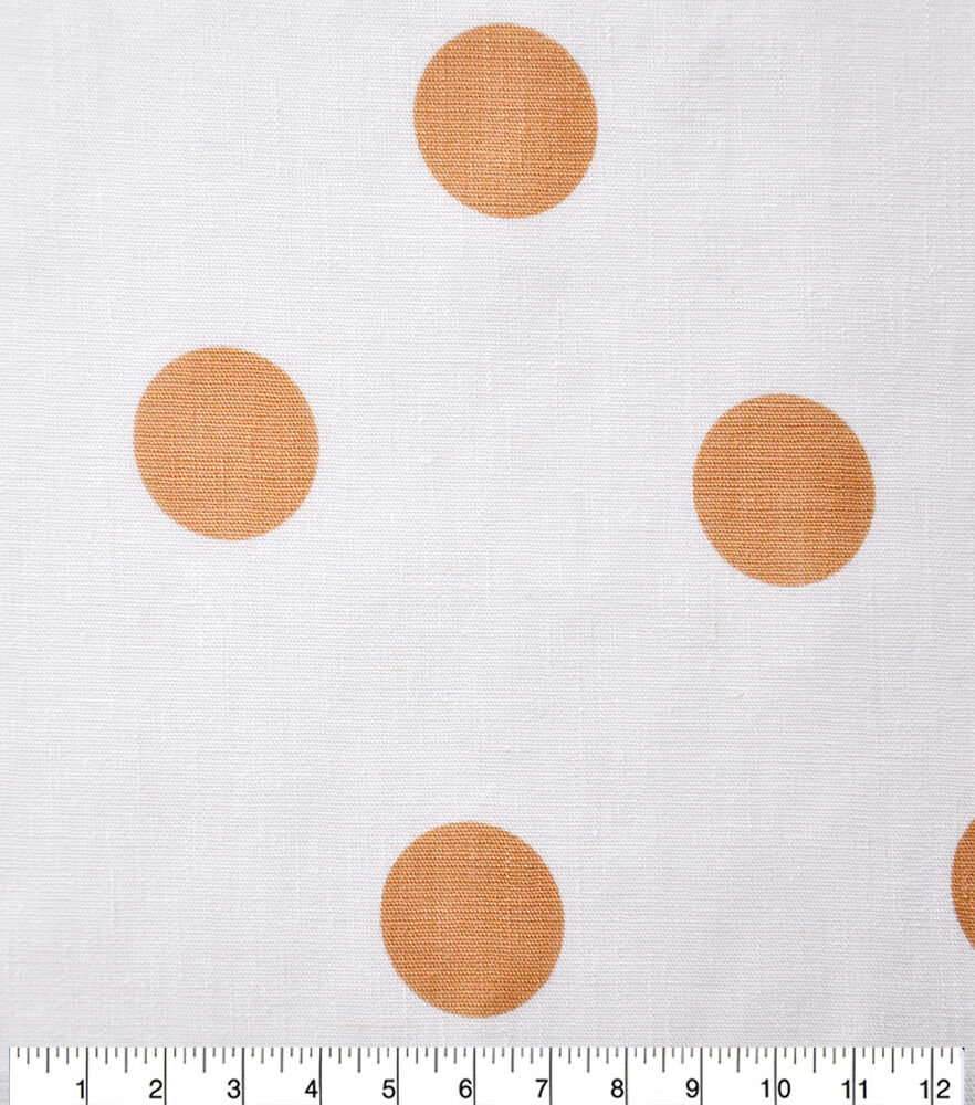 Lyocell Linen Polka Dot Fabric, Toasted Almond, swatch