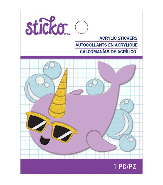 Sticko Narwhal Acrylic Stickers