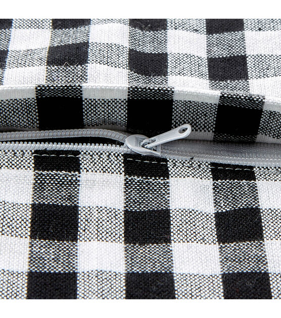 Design Imports Buffalo Check Set of 4 Pillow Covers Black & White, , hi-res, image 5