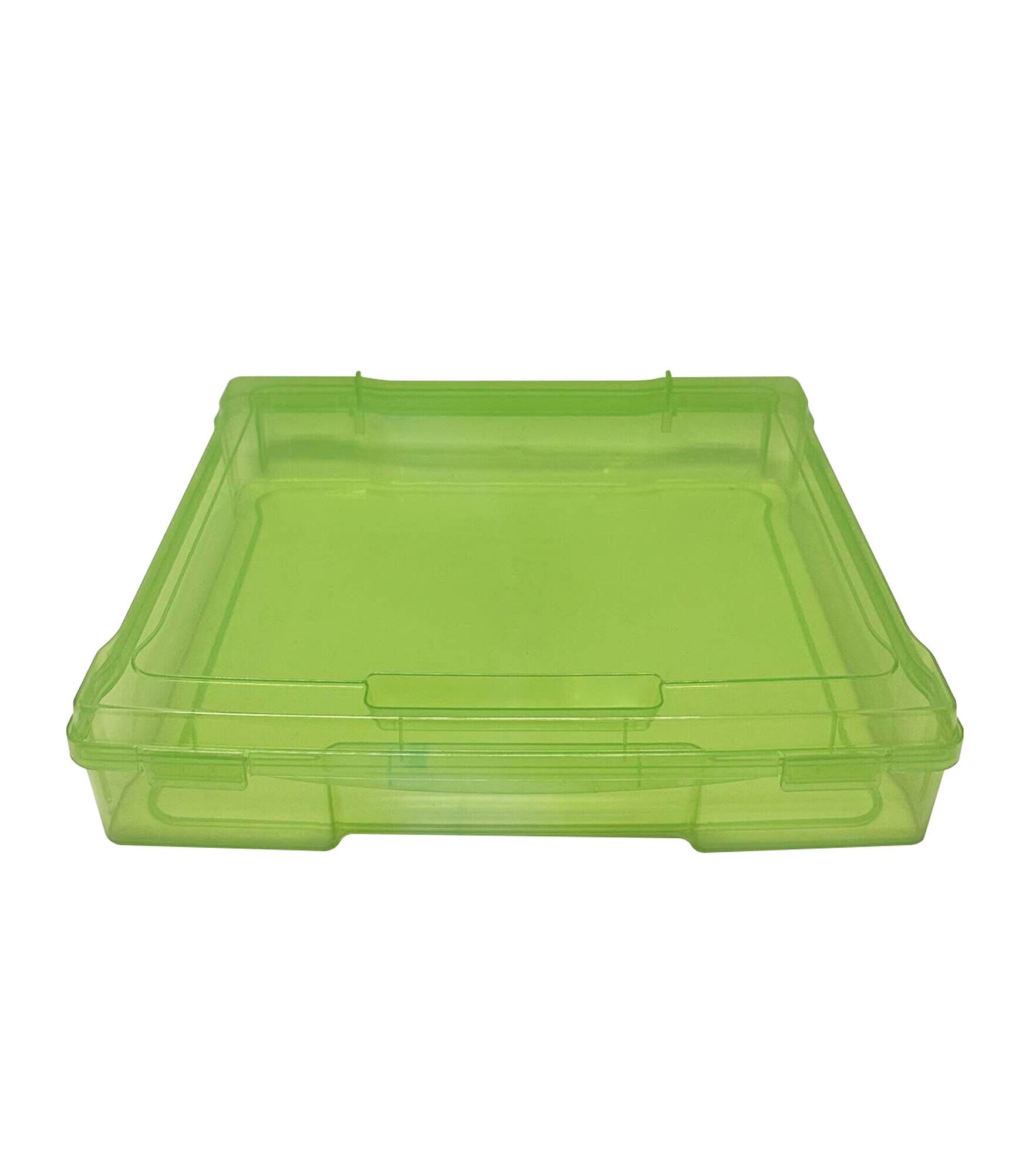 Top Notch 12 x 12 Plastic Scrapbook Storage Case - Green - Plastic Storage - Storage & Organization