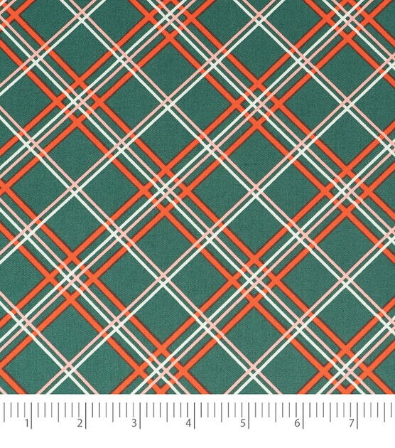 Singer Green & Red Plaid Christmas Cotton Fabric