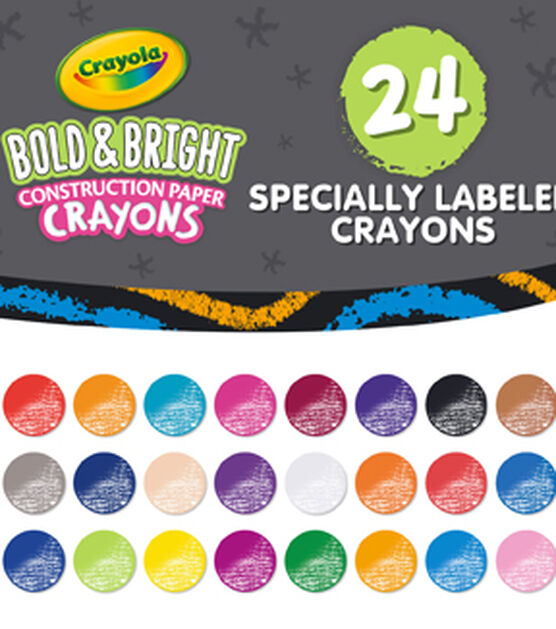 Crayola 24ct Bold & Bright Construction Paper Crayons, , hi-res, image 6
