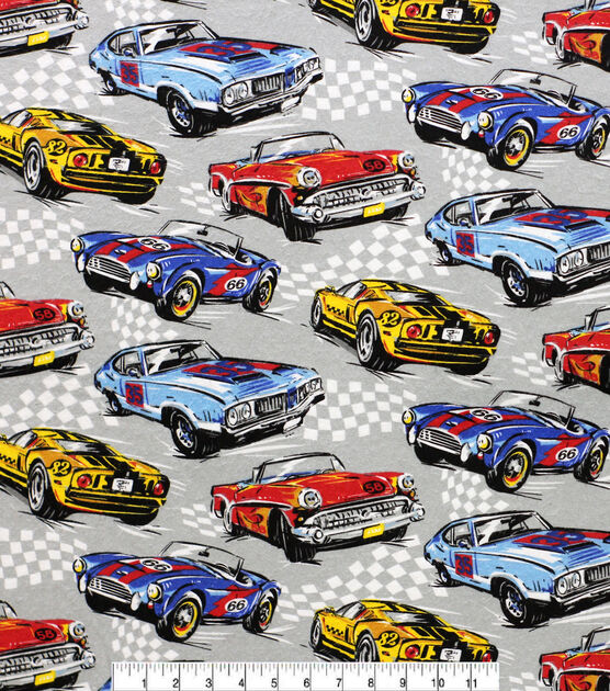 Finishline Cars Super Snuggle Flannel Fabric, , hi-res, image 2