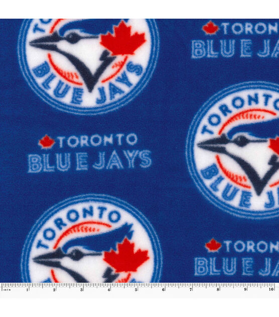 Fabric Traditions Toronto Blue Jays Fleece Fabric Logo
