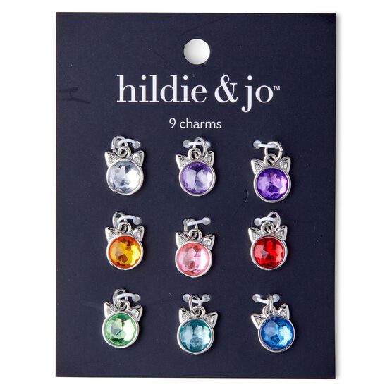 9ct Mini Cat Head Charms by hildie & jo, , hi-res, image 1