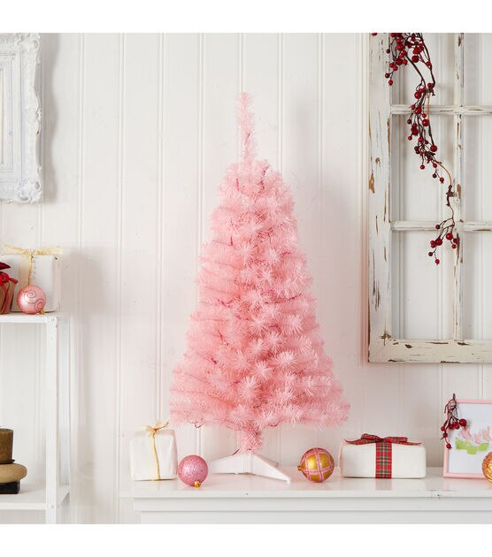 Nearly Natural 3' Warm White Pre Lit Pink Pine Christmas Tree, , hi-res, image 8