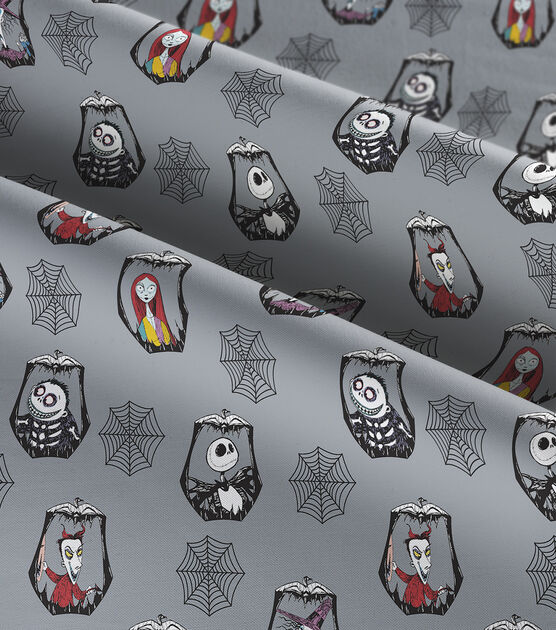 Spiderwebs & Badges Nightmare Before Christmas Cotton Fabric, , hi-res, image 3