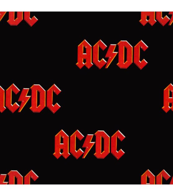 ACDC Cotton Fabric Traditional Logo