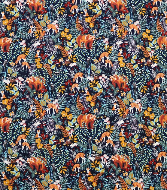 Foliage Packed Forest Super Snuggle Flannel Fabric