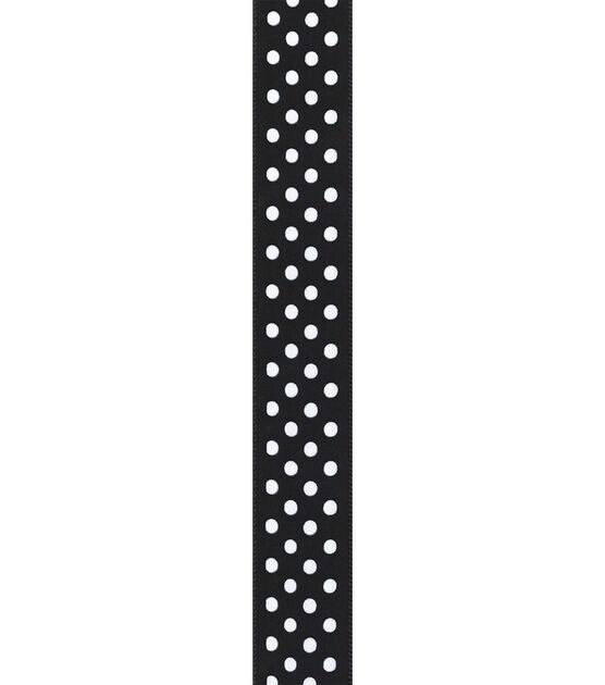 Offray 7/8" x 9' Polka Dot Single Faced Satin Ribbon, , hi-res, image 3