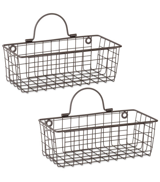 Design Imports Wire Wall Small Basket Bronze