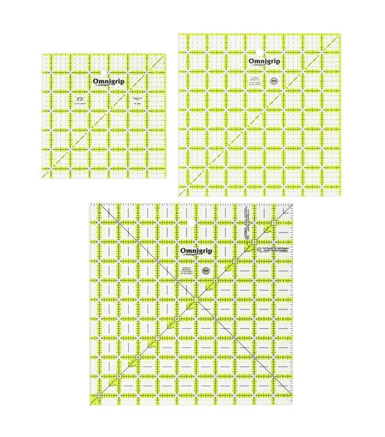 Omnigrip Square Ruler Value Pack - 3 sizes