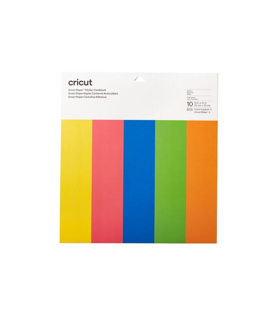 Cricut 13" x 13" Bright Bows Smart Paper Sticker Cardstock Sheets 10ct