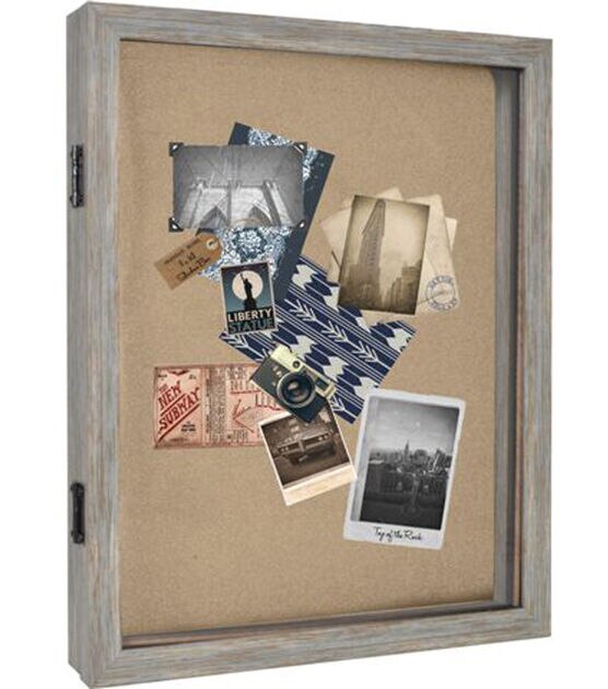 Enchante 11"x14" Distressed Blue Molding Shadowbox Frame