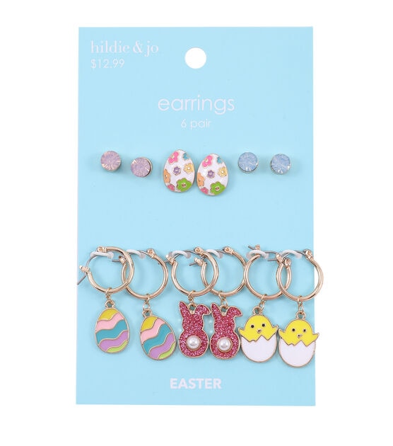 6ct Easter Egg Bunny & Chick Earrings by hildie & jo