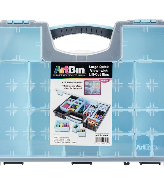 ArtBin 16.5" Quick View Carrying Case With Lift Out Bins & Handle