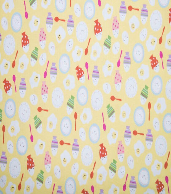 POP! Super Snuggle Multi Egg Toss Flannel Fabric
