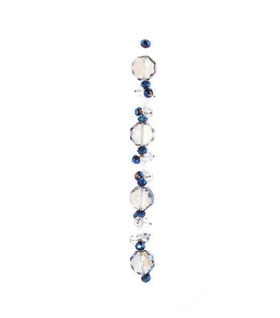 7" Blue Glass Strung Beads by hildie & jo, , hi-res, image 3