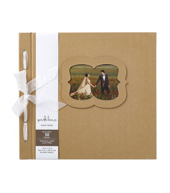 Park Lane 12''x12'' Guest Book with Kraft Paper Cover