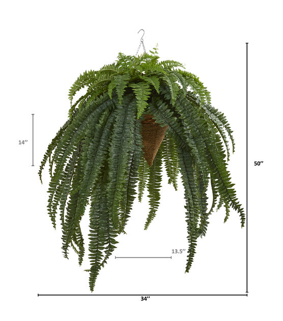 Nearly Natural Giant Boston Fern, , hi-res, image 2