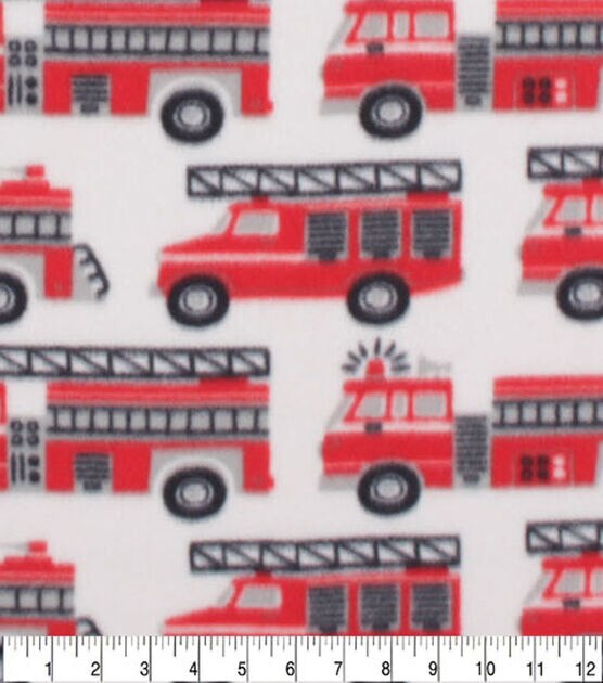 Fire Trucks Blizzard Fleece Fabric, , hi-res, image 3