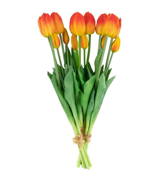 Northlight 18" Red & Yellow Tulip Stems 6ct, , hi-res, image 5