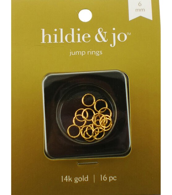 6mm Gold Plated Closed Jump Rings 16pk by hildie & jo