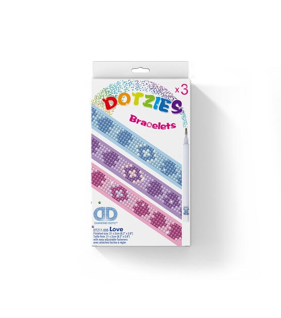 Diamond Dotz 8" Love Dotzies Bracelets 3ct