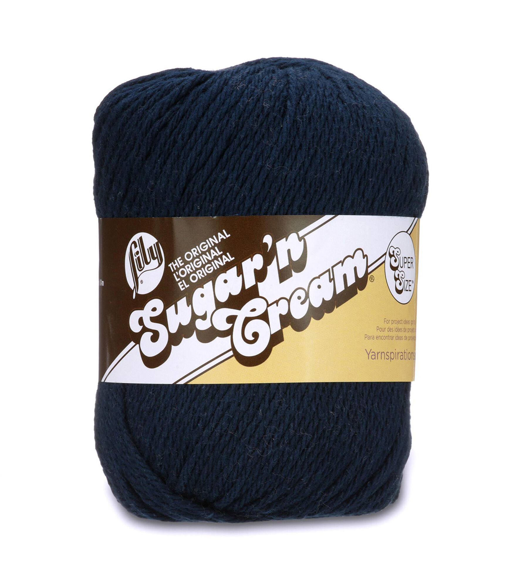 Lily Sugar'n Cream Twists Super Size Worsted Cotton Yarn, Bright Navy, hi-res