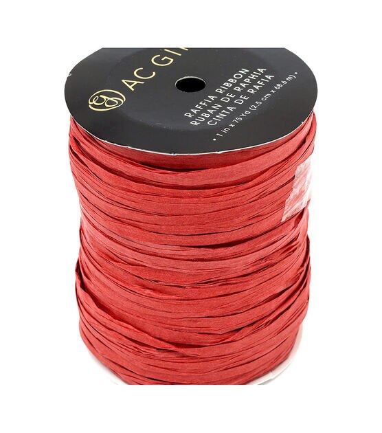 Red Rayon Raffia Ribbon – The Paper Store and More