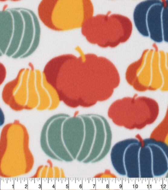 Blizzard Fleece Pumpkins & Gourds Fabric, , hi-res, image 3