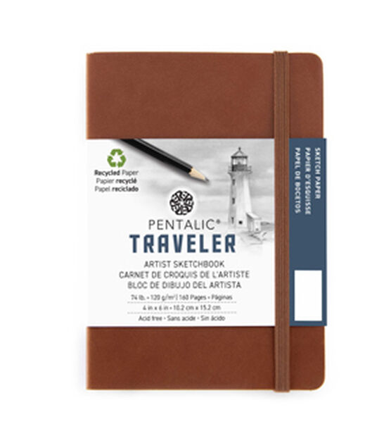 Pentalic's Traveler Pocket Journal 4x6 Brown