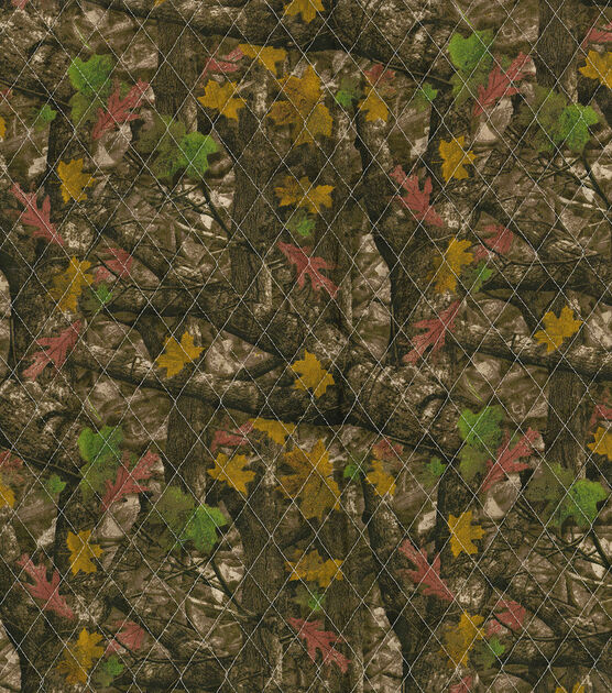 Fabric Traditions Camouflage with Cream Plaid Double Faced Quilt Fabric, , hi-res, image 2