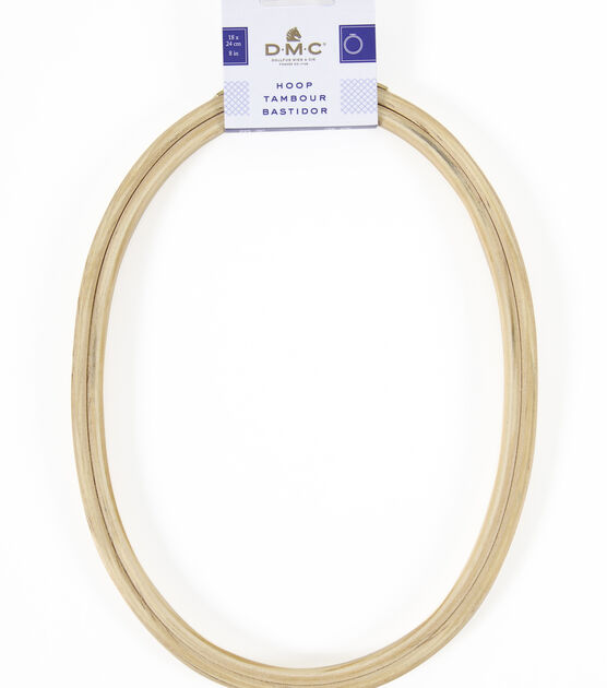DMC Wooden Needlework Hoop - Oval, 18 cm x 24 cm