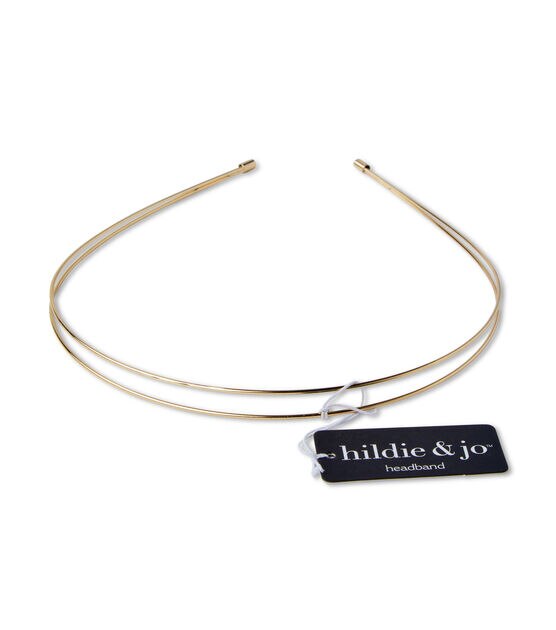 5" Gold Iron Double Headband by hildie & jo