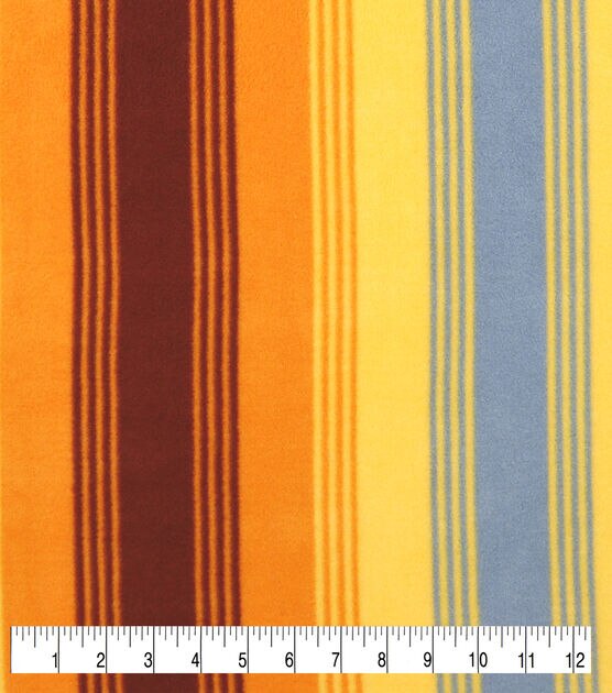 Desert Sunset Striped Anti Pill Fleece Fabric, , hi-res, image 2