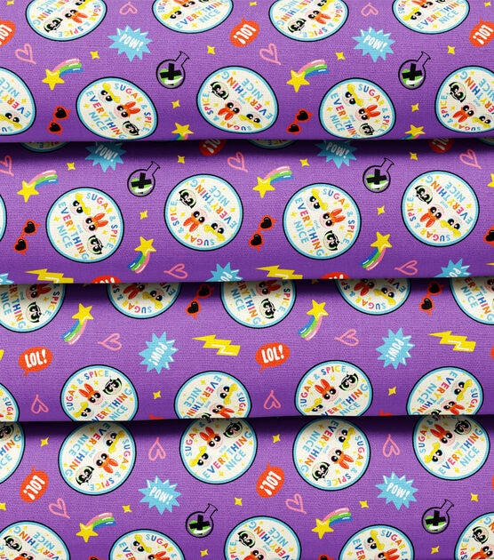 Power Puff Girls Sugar And Spice Cotton Fabric, , hi-res, image 3