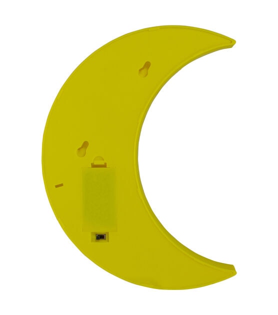 Northlight 9.5" LED Lighted Yellow Crescent Moon Marquee Wall Sign, , hi-res, image 5